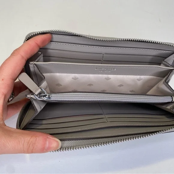 Kate Spade Jackson Zip Around Continental Wallet in Taupe Greige Colorway - Picture 8 of 12